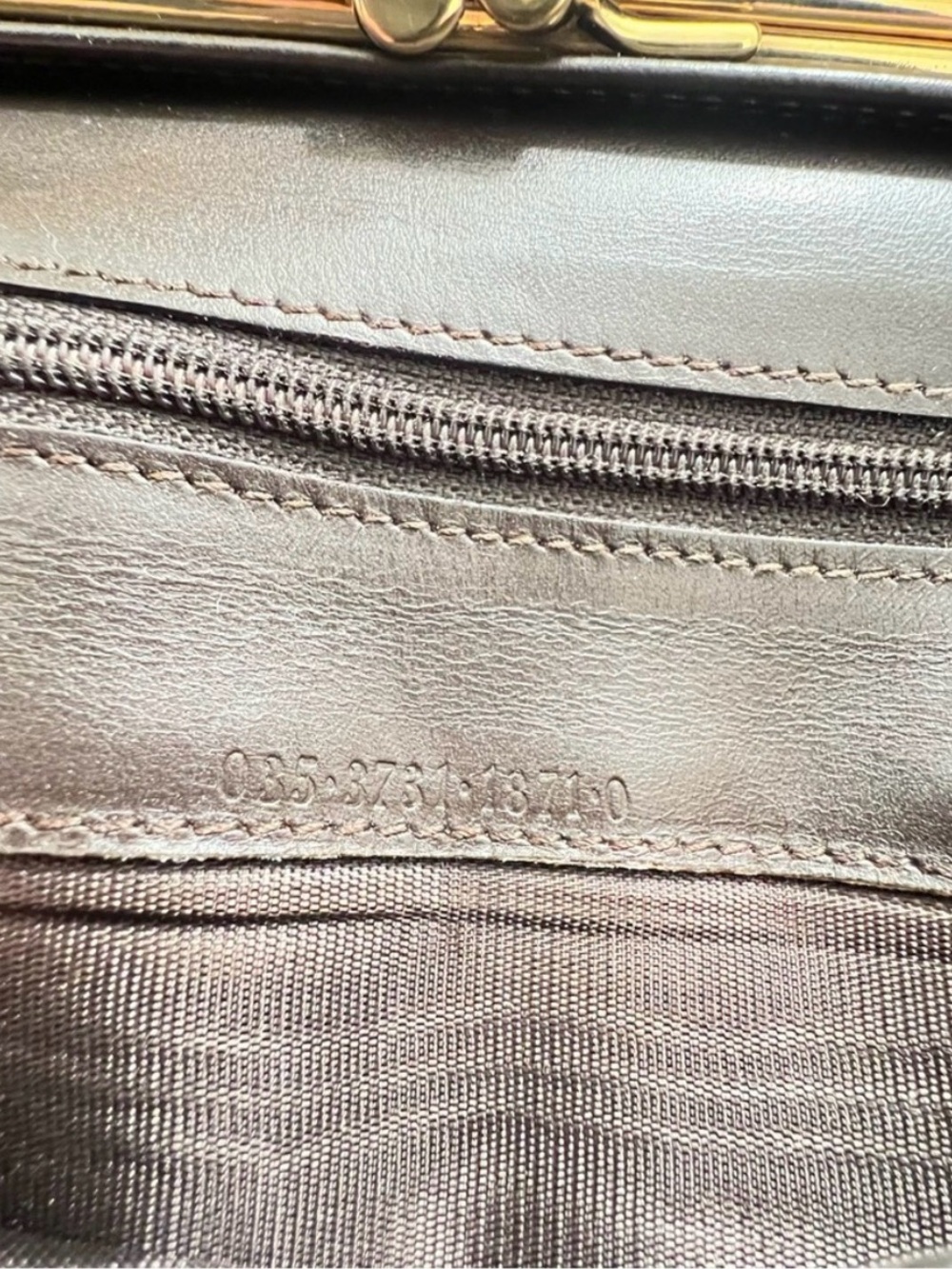 GUCCI Horsebit Long Wallet Clutch Tainted Indigo/Brown Leather Gold Hardware - Picture 10 of 10